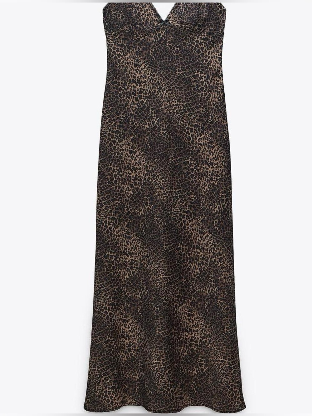 Zara Leopard-Print Maxi dress in Brown and Black